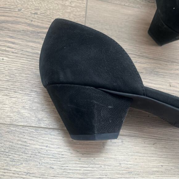 Eileen Fisher Hilly Wedge Suede D'orsay Pump Size 8 US Black - Picture 4 of 6